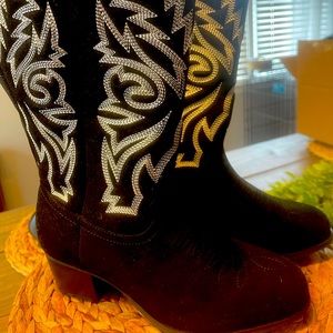 Torrid Western Suede Black Boots